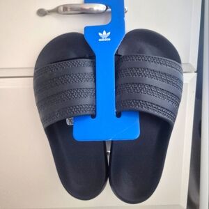Adidas Adilette Ayoon Slides Women's Size 8‎ US Slippers Black New